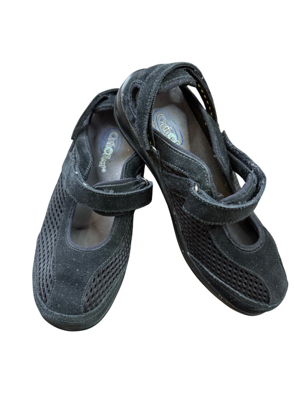 Orthofeet Sanibel Mary Jane Shoes Women's Size 9 XX-Wide‎ Black Leather Walking